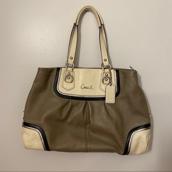 COACH VINTAGE LEATHER HANDBAG PURSE - Picture 1 of 12